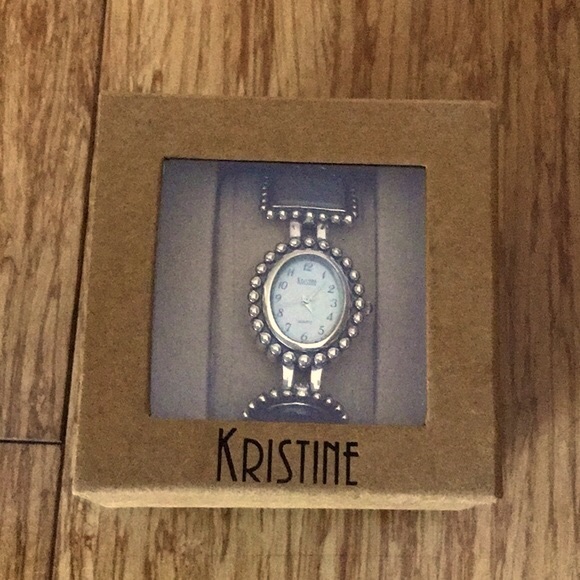 NIB Kristine Quartz Watch Multi Stone Toggle Bracelet main image 7